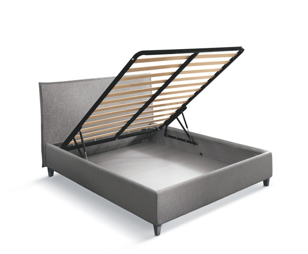 可提升床架配储物箱